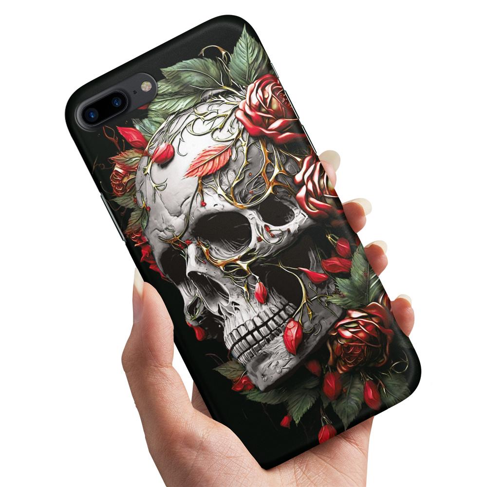 Skal / Mobilskal till iPhone 7 / 8 Plus - Skull Roses
