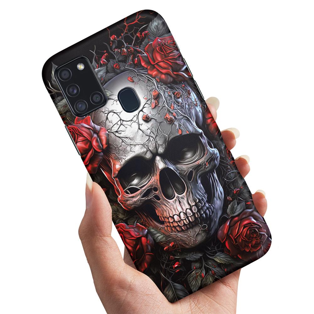 Skal / Mobilskal till Samsung Galaxy A21s - Skull Roses