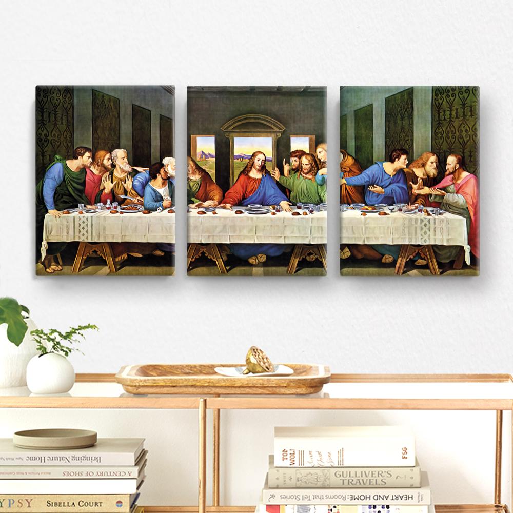 Canvastavla / Tavla Set - Last Supper - 90x40 cm - Canvas