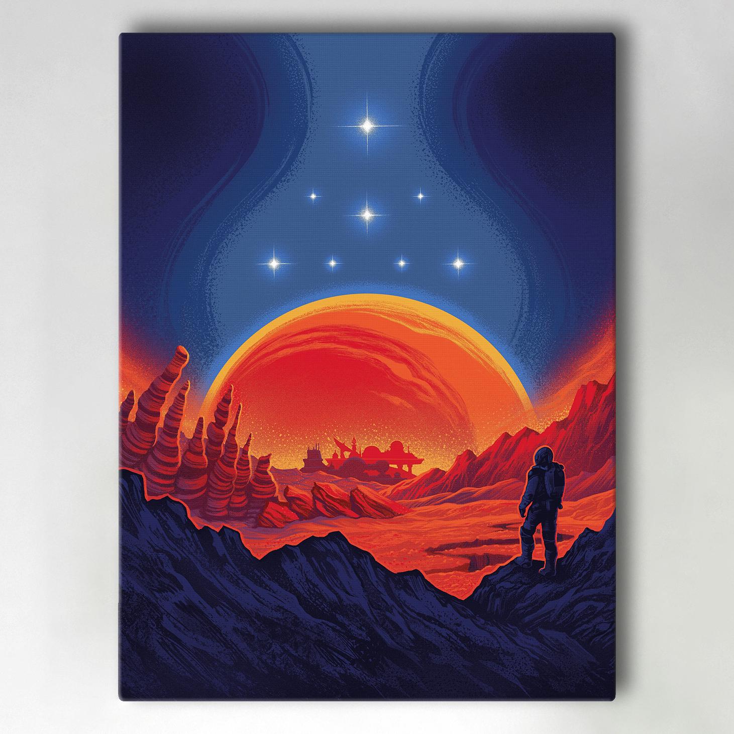 Canvastavla / Tavla - Starfield - 40x30 cm - Canvas