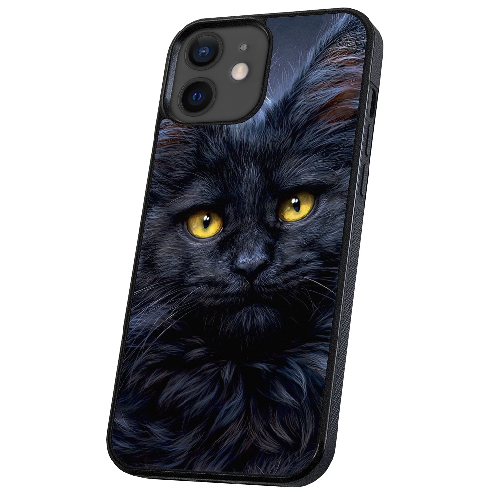 iPhone 12/12 Pro - Skal/Mobilskal Svart Katt