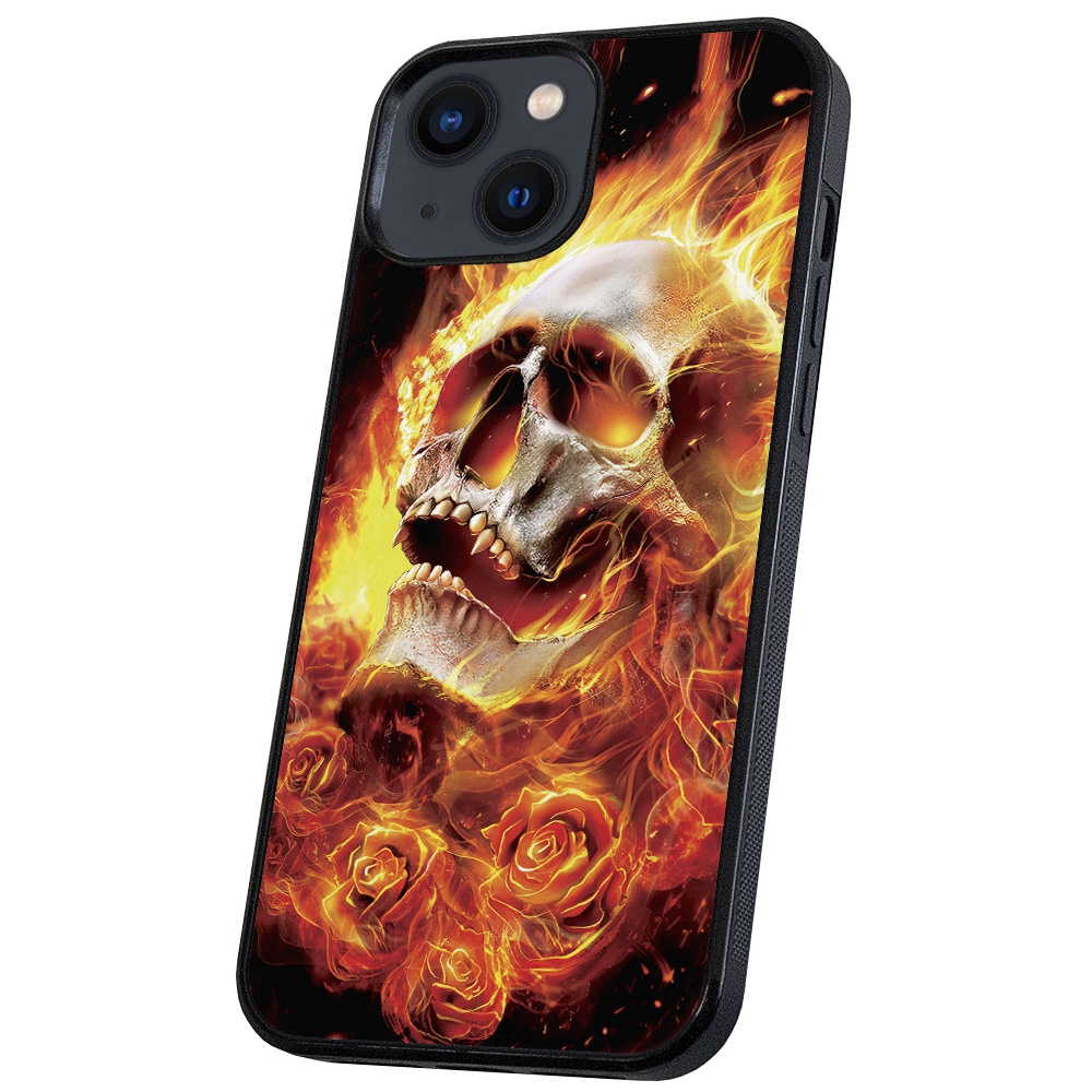 iPhone 14/15 Plus - Skal/Mobilskal Burning Skull