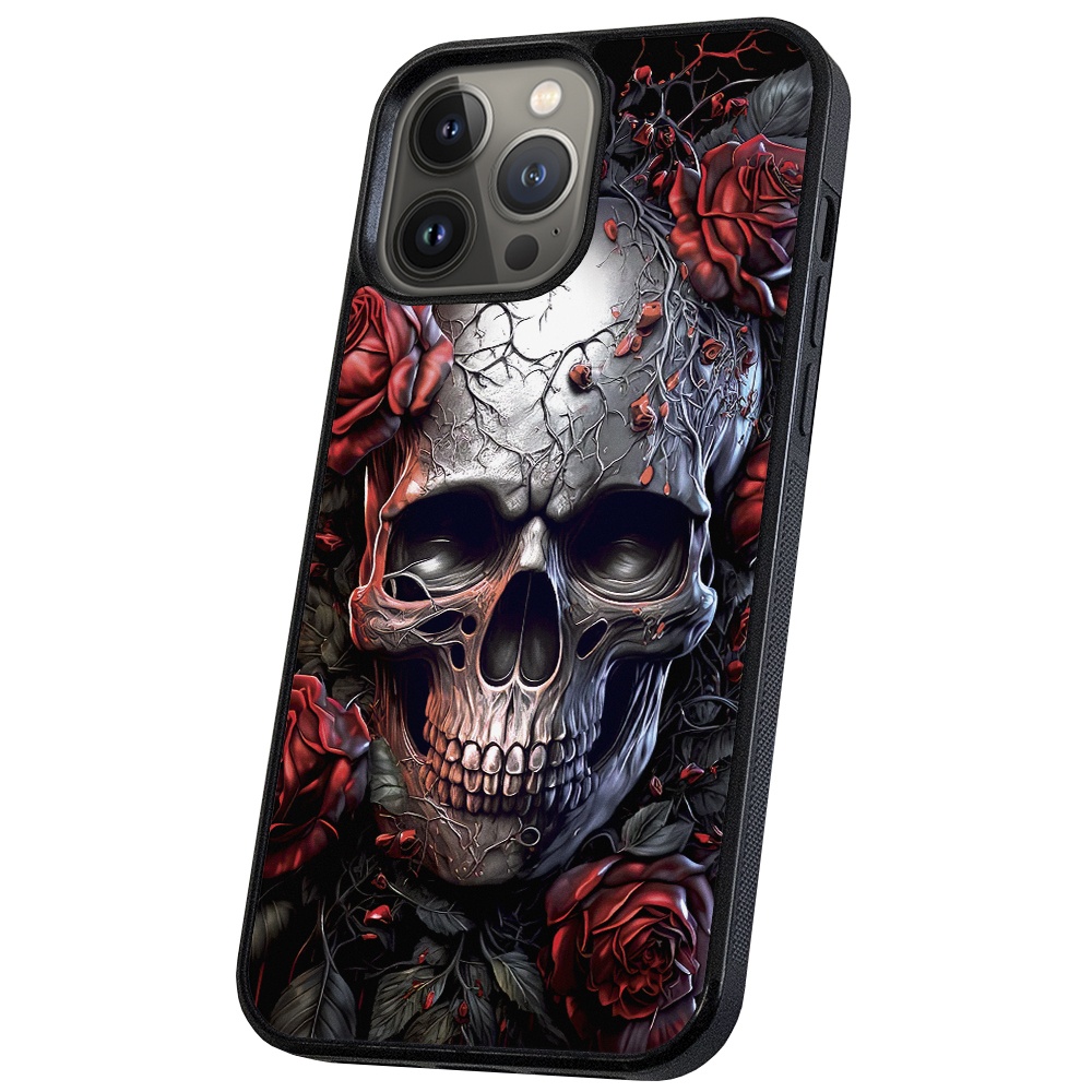 iPhone 14 Pro Max - Skal/Mobilskal Skull Roses