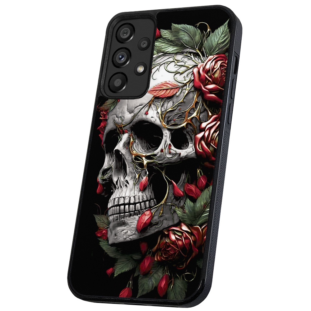 Galaxy A33 - Skal/Mobilskal Skull Roses