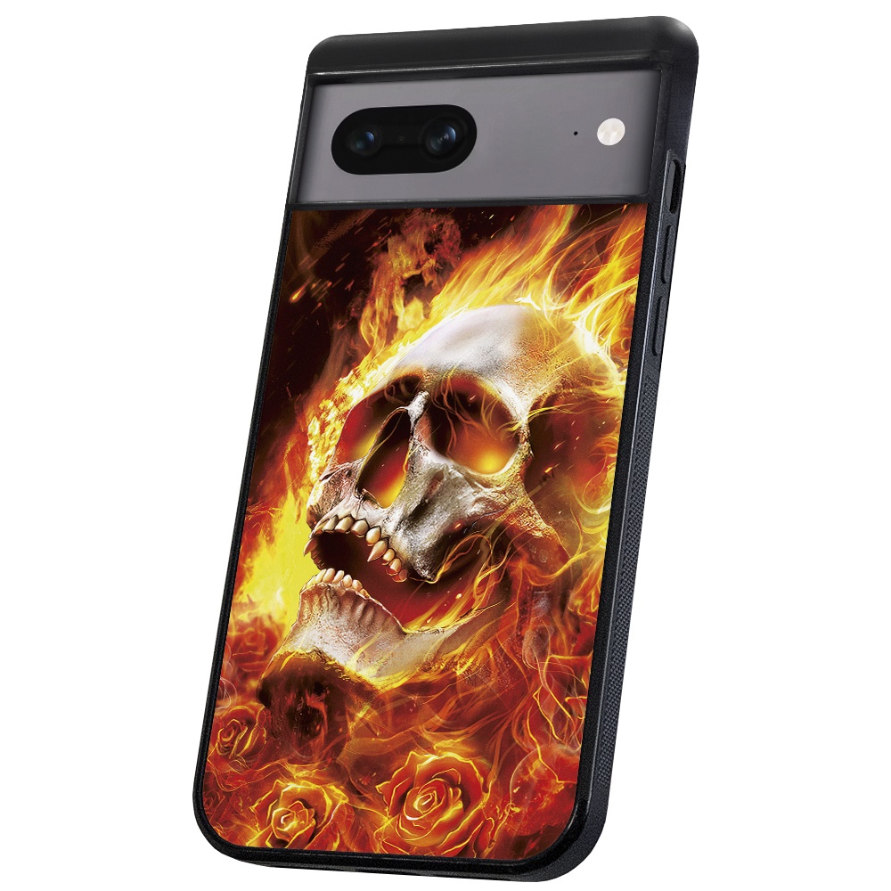 Pixel 7 - Skal/Mobilskal Burning Skull