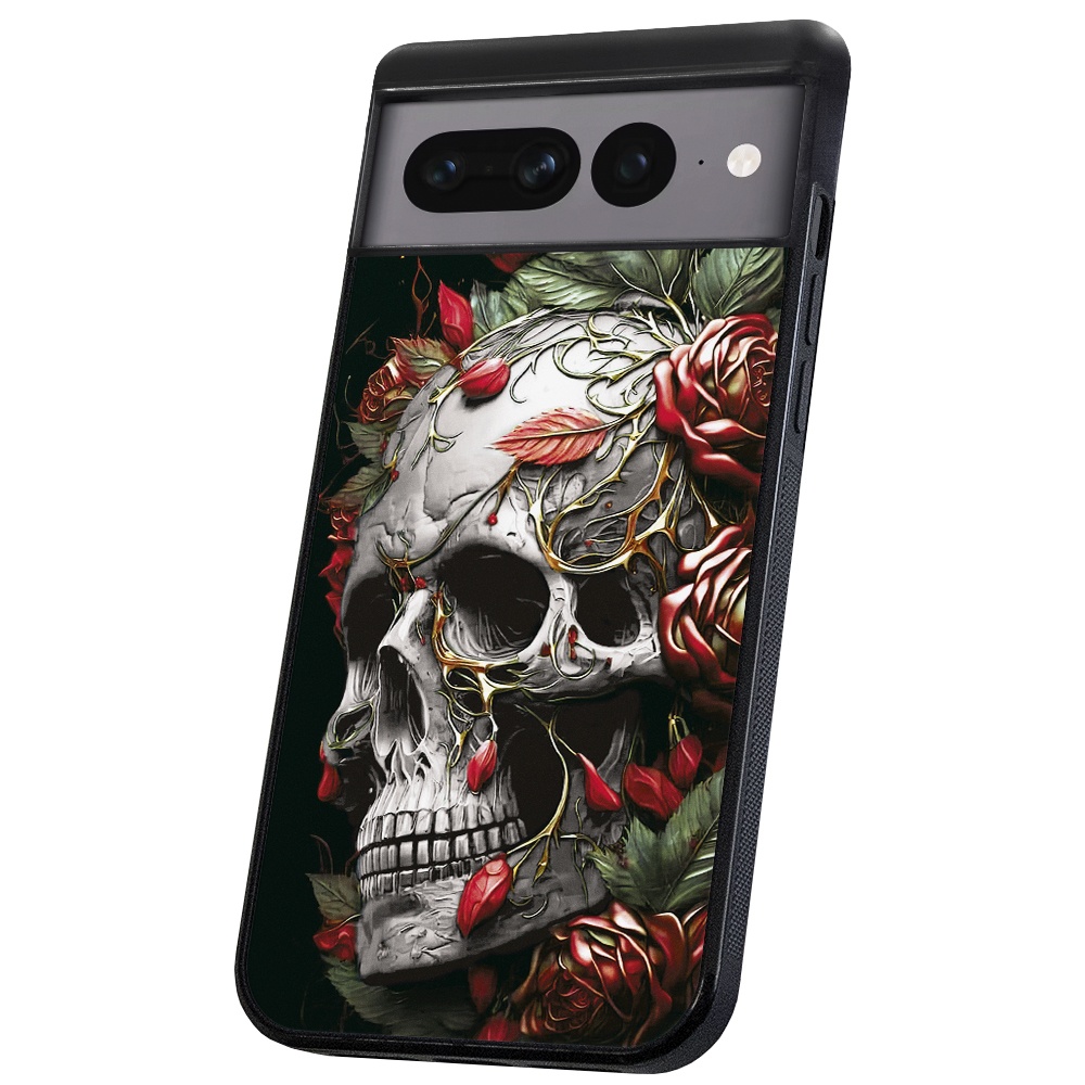 Pixel 7 Pro - Skal/Mobilskal Skull Roses