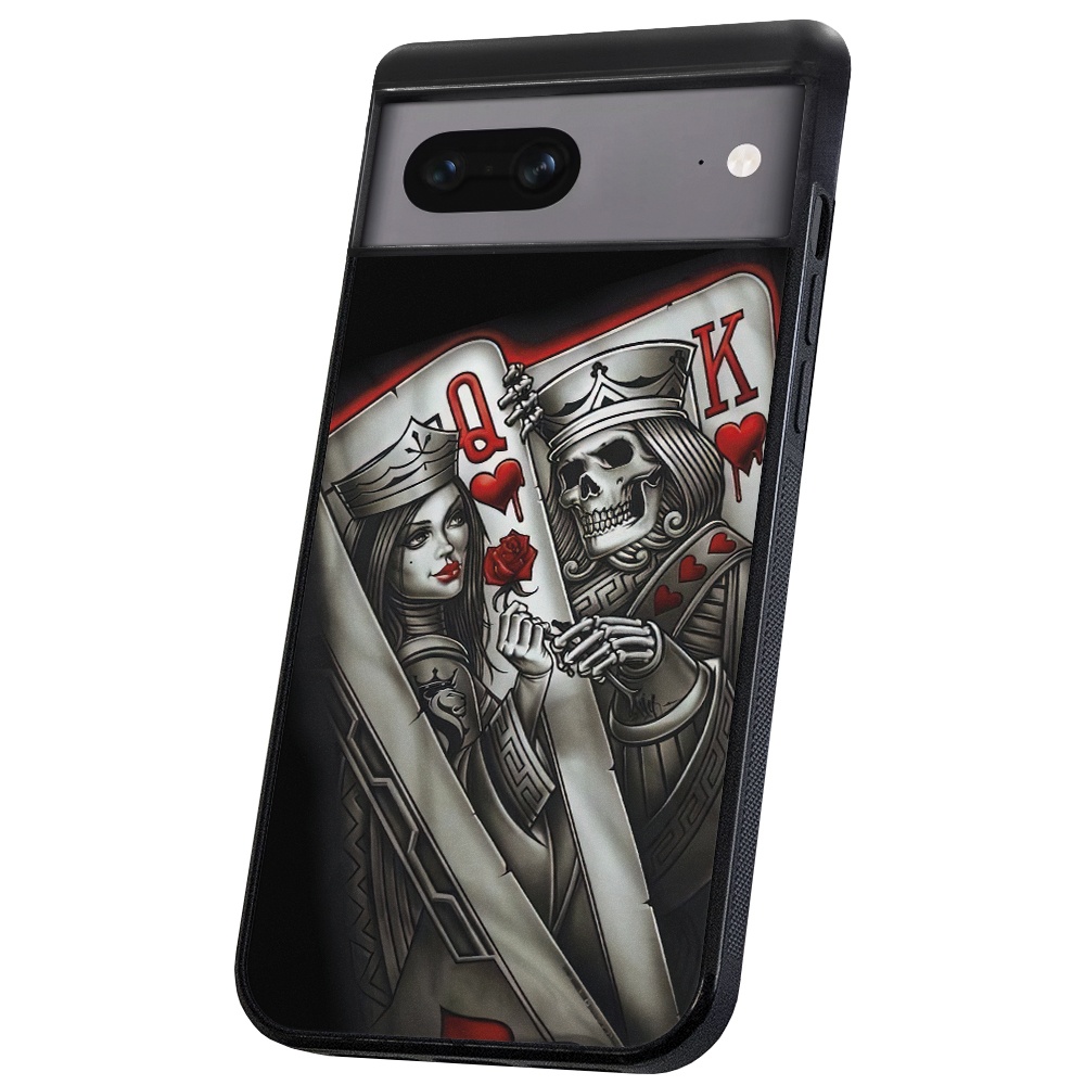 Pixel 7 - Skal/Mobilskal King Queen Kortlek