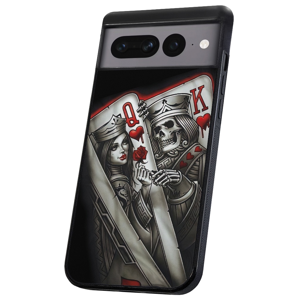 Pixel 7 Pro - Skal/Mobilskal King Queen Kortlek