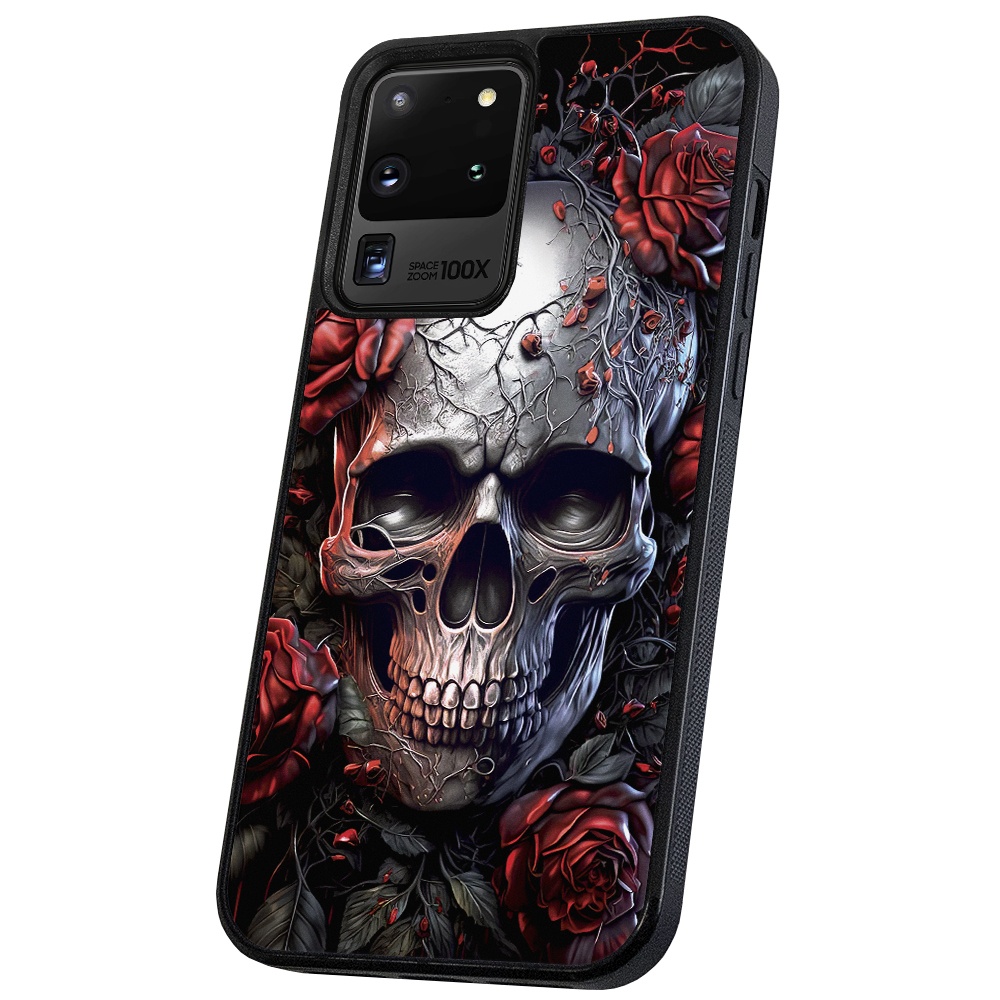 Galaxy S20 Ultra - Skal/Mobilskal Skull Roses