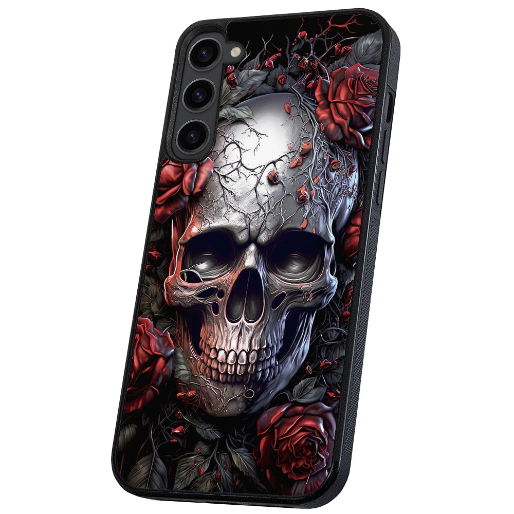 Galaxy S23 Plus - Skal/Mobilskal Skull Roses