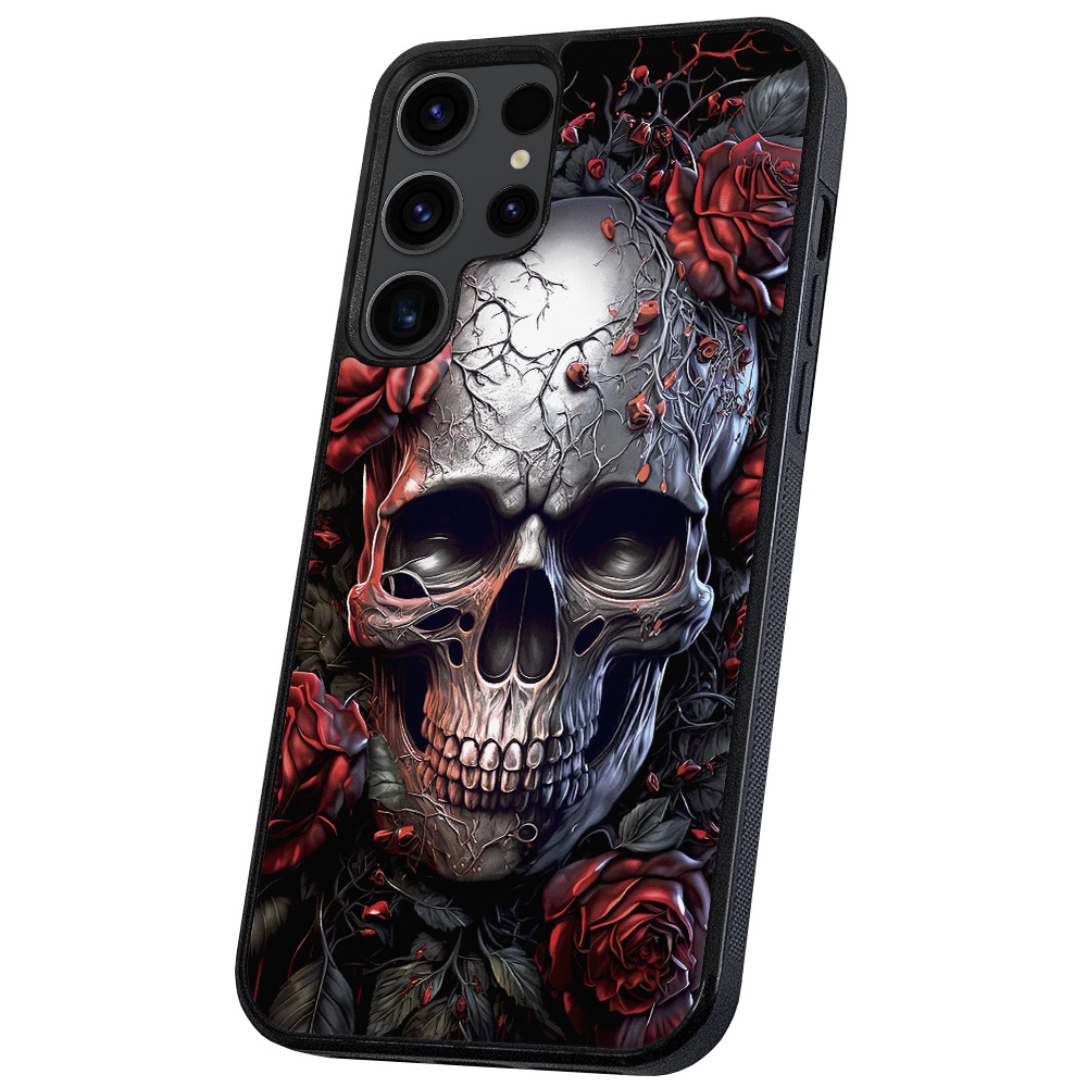 Galaxy S23 Ultra - Skal/Mobilskal Skull Roses
