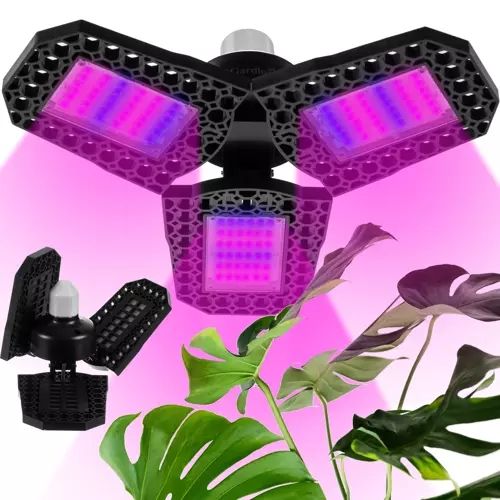 Plante Lampe - Plantebelysning med 3 LED-paneler
