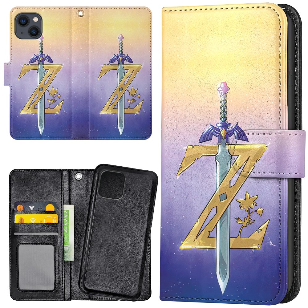 iPhone 14/15 Plus - Plånboksfodral/Skal Zelda