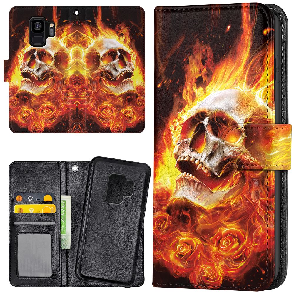 Honor 7 - Plånboksfodral/Skal Burning Skull