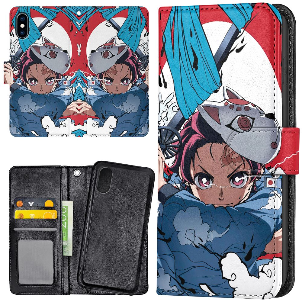 iPhone X/XS - Plånboksfodral/Skal Anime