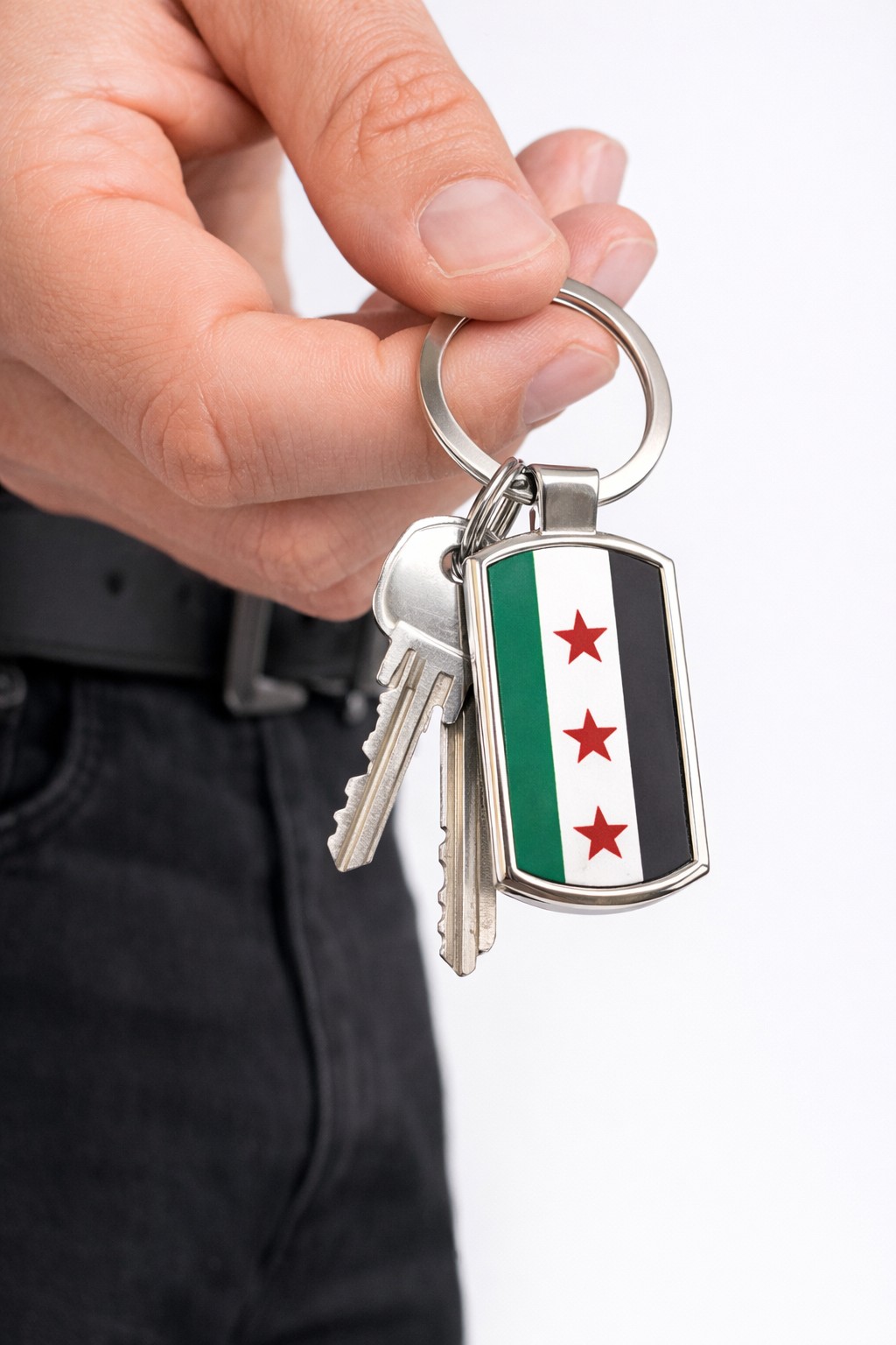 Free Syrien flagga nyckelring