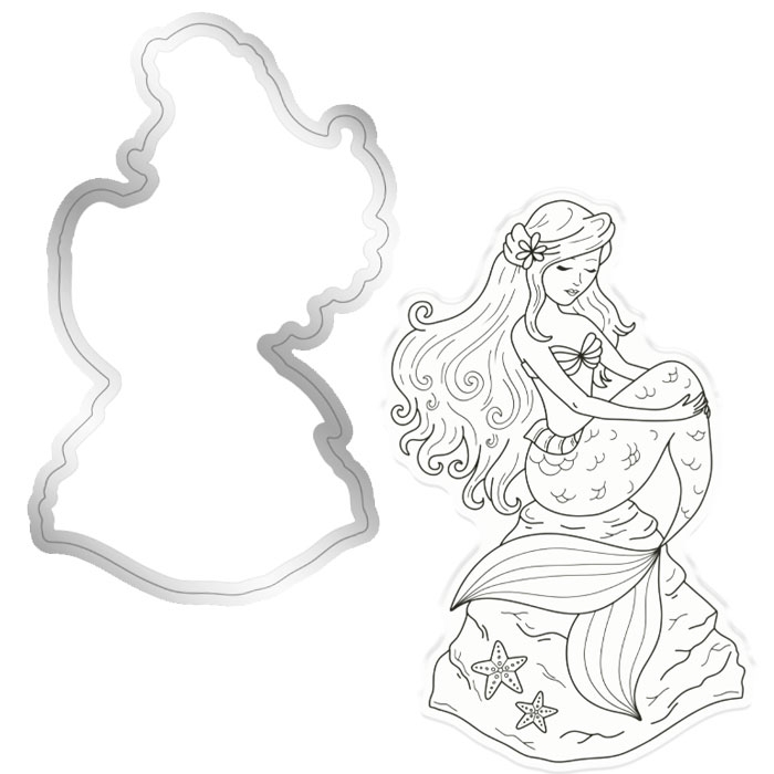 Stamp & Die Set - Enchanted Ocean - Mesmerizing Mermaid