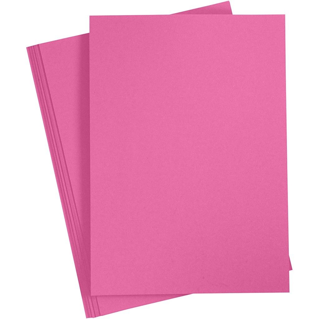 Färgad kartong - A4 - 180 g - Rosa - 100 ark