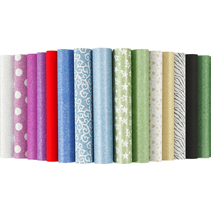 Glitterpapper i block - A4 - 150 g - 30 ark