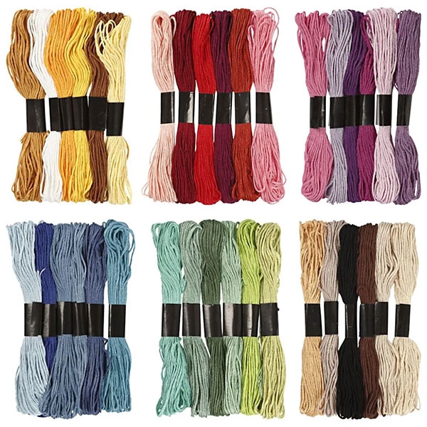 Broderigarn - 6 trådar - 1 mm x 8 m - 252 nystan