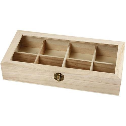 Ask Med Glaslock 32x16 cm - Kejsarträ