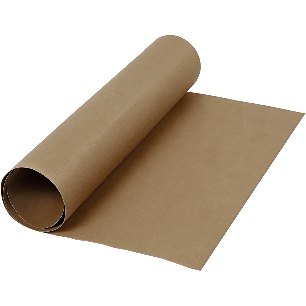 Läderpapper - B: 50 cm - Tjock 0,55 mm - Mörkbrun - 1 m
