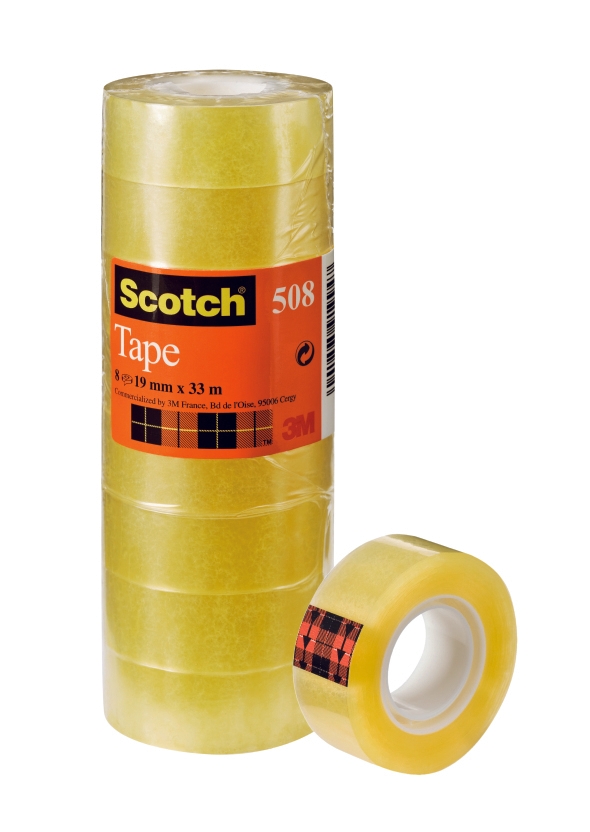 Tejp Klar Scotch 508 - 19mm x 33m - 8st