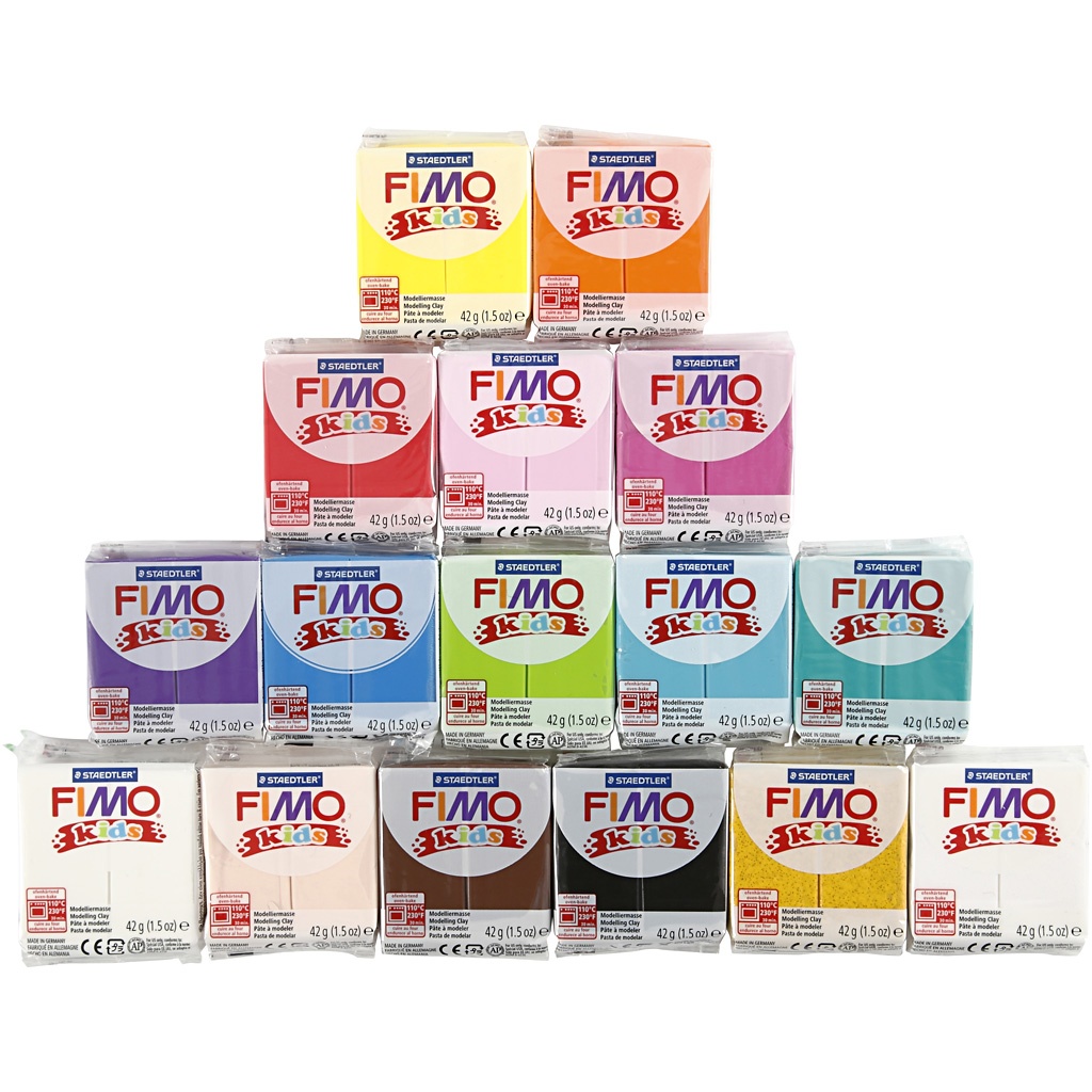 FIMO Kids Lera - Mixade Färger - 32 st x 42 g