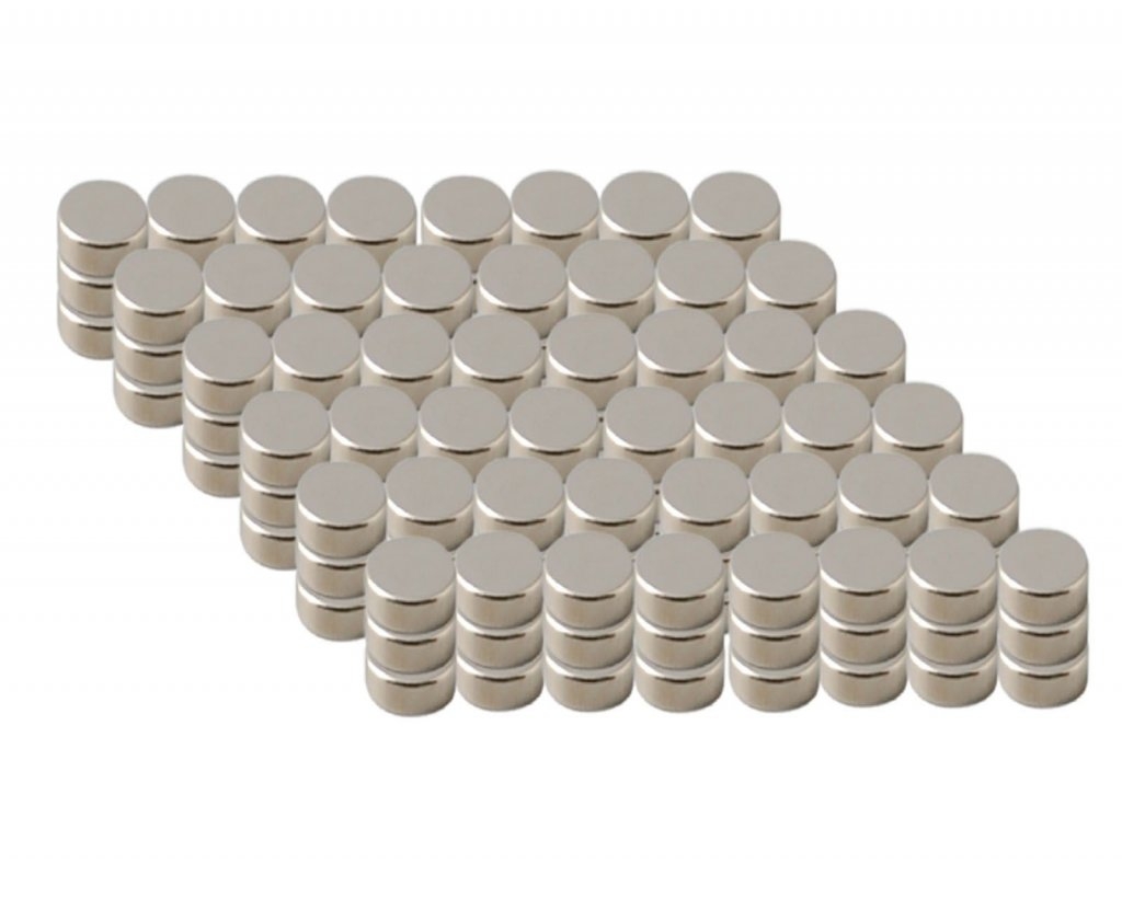 Magnet 8 mm - Tjocklek 1 mm - 144 st