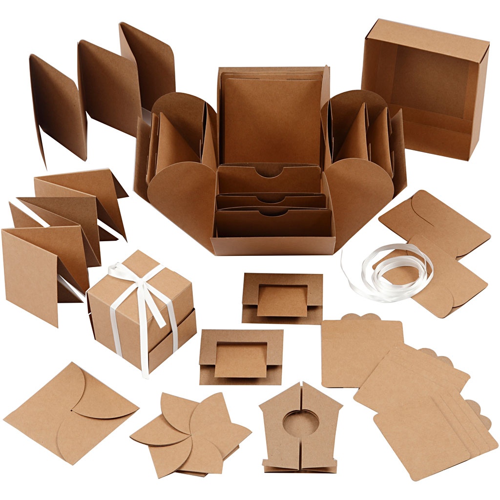 Exploding Box - H: 12 cm - Natur - Presentask