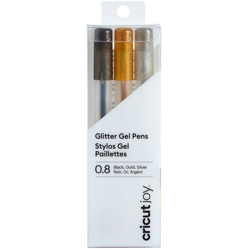 Glitter Gel Pens - För Cricut Joy - 3 st - Guld, Silver