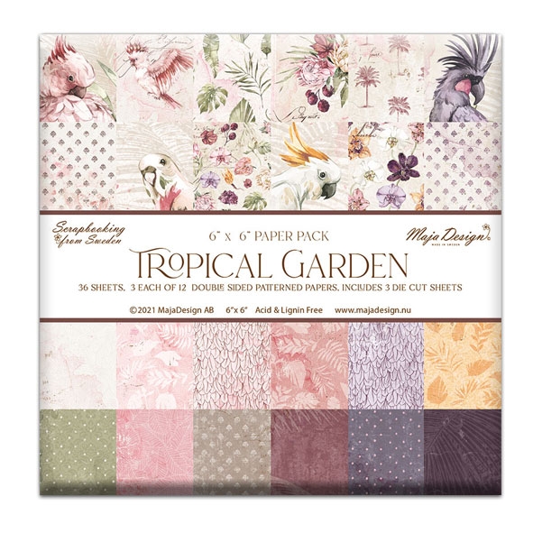 Paper Pad 6´x6´ Maja Design - Tropical Garden - 36 ark