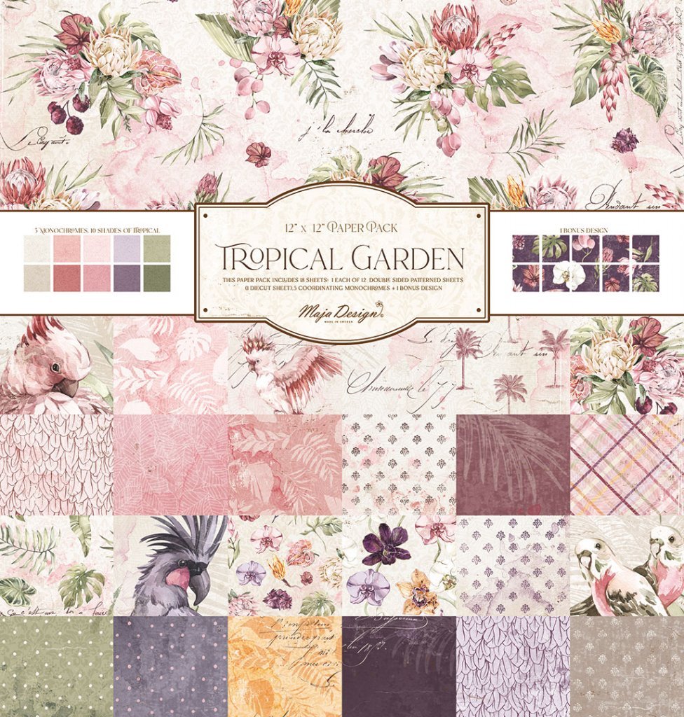 Hel kollektion 12´x12´ Maja Design - Tropical Garden - 18 ark