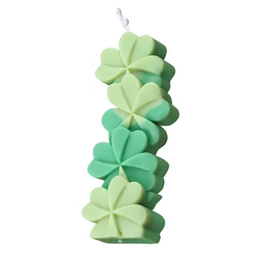 Silikonform Ljusformar - Fyrklöver i Höjd - H: 11,5 cm