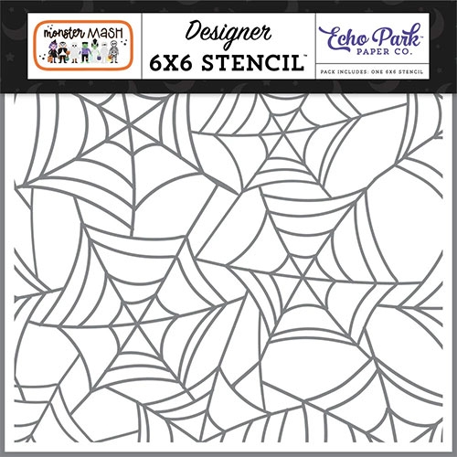Schablon Echo Park - Creepy Crawly Web - 6x6 Tum
