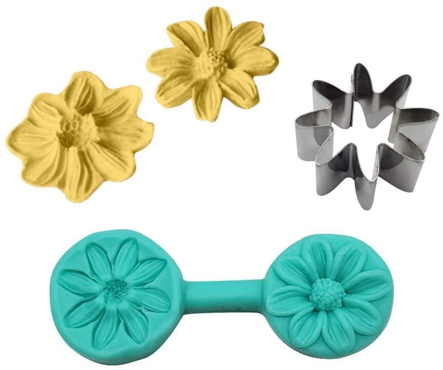 3D Dubbel Veiner med Utstickare Margarita Blomma, Tusensköna, Garbera
