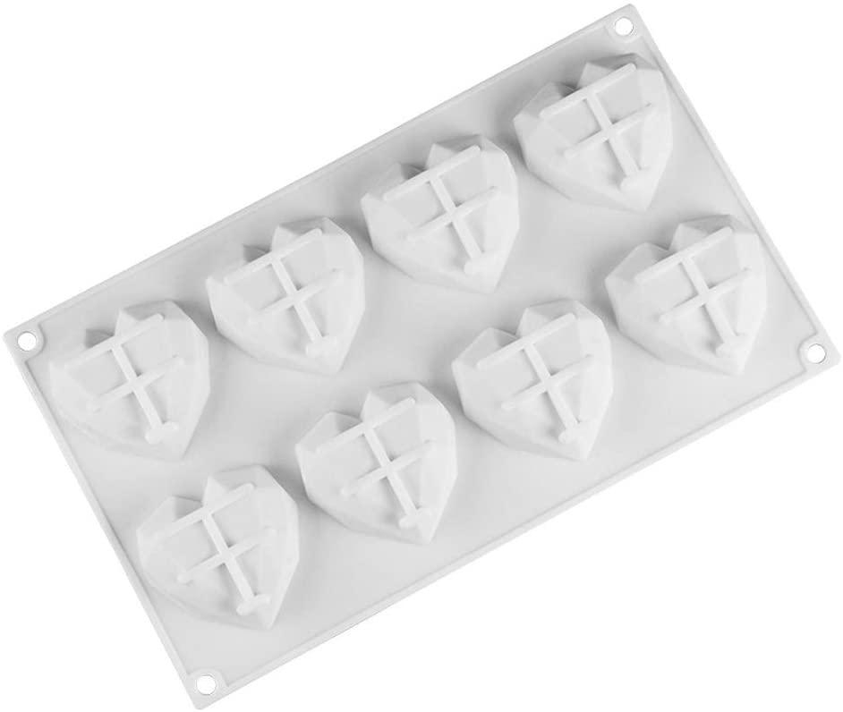 Diamant Hjärta 8st Silikonform