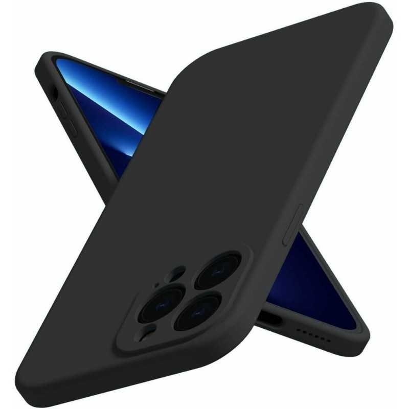 iPhone 13 Pro Gummibelagd Mattsvart Skal Kameraskydd Liquid