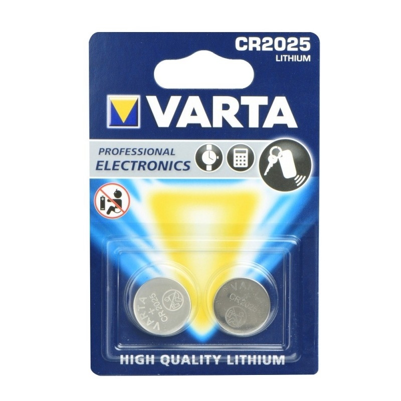 VARTA CR2025 Litiumbatterier – 3V 2-PACK för Elektronik och Fjärrkontroller