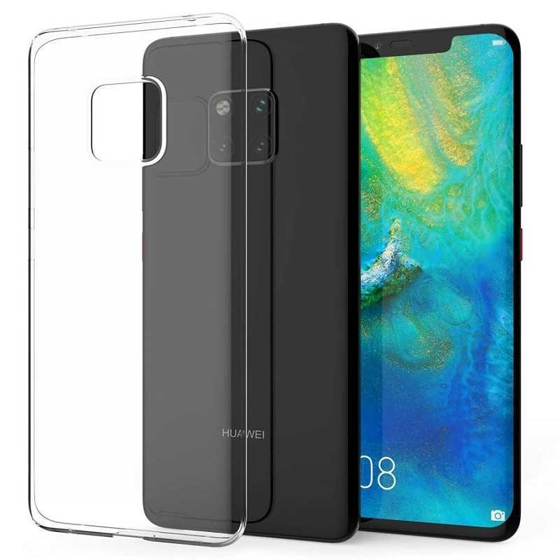 Mate 20 Pro Stöttåligt Genomskinligt Skal Simple