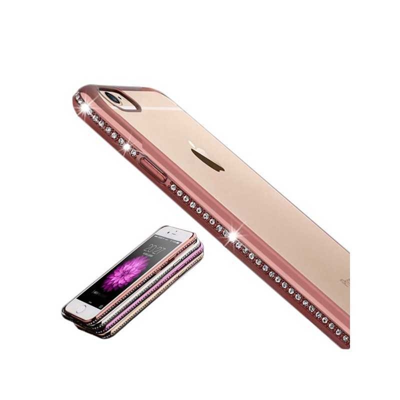 iPhone 7 Stöttåligt Mjukt Skal med Strass