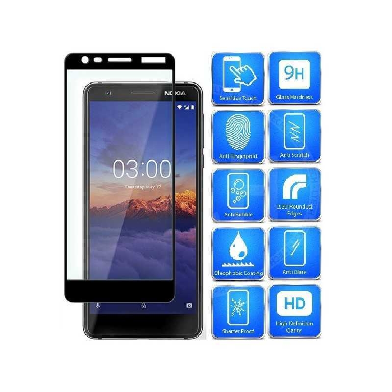 2-PACK Nokia 3.1 Härdat Glas 0.26mm 2.5D 9H Fullframe