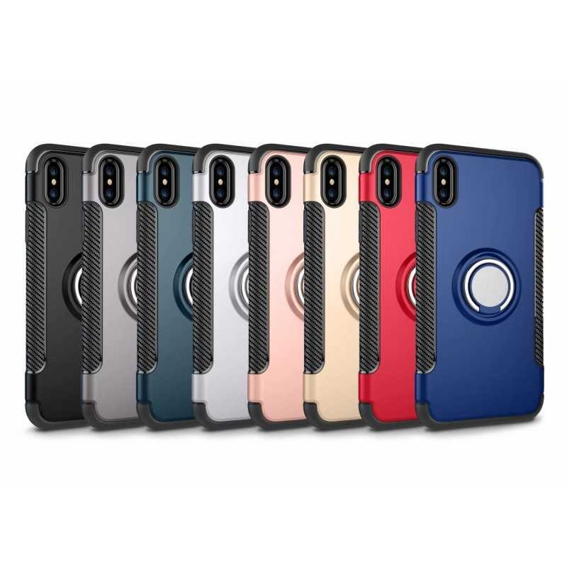 iPhone XR Praktisk Stöttåligt Skal med Ringhållare V2