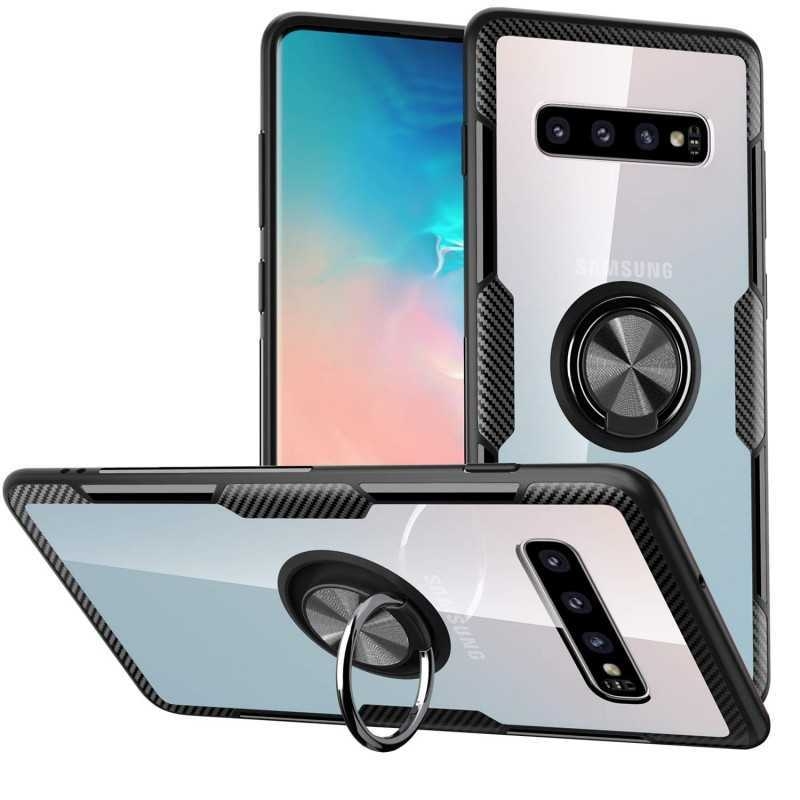 S10 Plus Praktisk Stöttåligt Skal med Ringhållare V4 (SM-G975F)