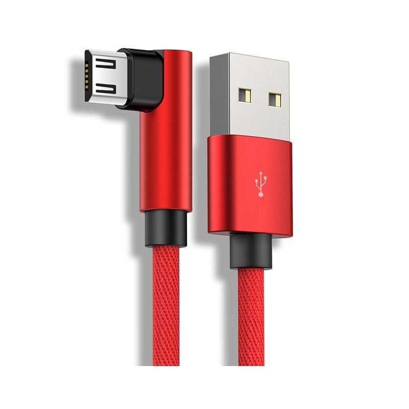 2m Slitstark Flätad Metallic Micro-USB Kabel Quick Charge 3.0
