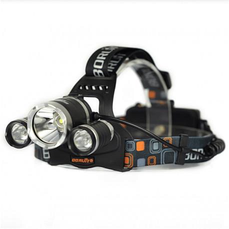 Köp Pannlampa 5000 Lumen T6 CREE LED + 2x18650 batterier + Köp 10.000 Lm Kraftig pannlampa 7st CREE XML T6 2ST Q5 LED
