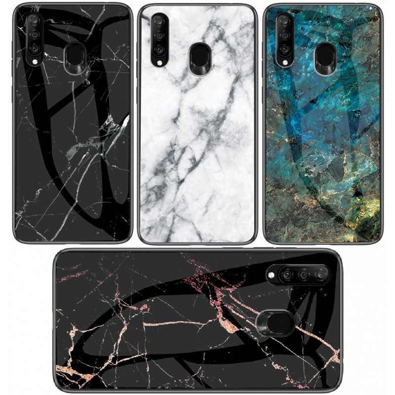 Mi A2 Lite Marmorskal 9H Härdat Glas Baksida Glassback V2