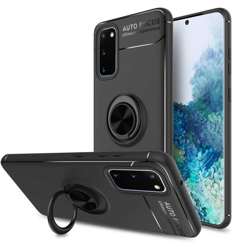 Galaxy S20 Praktisk Stöttåligt Skal med Ringhållare V3