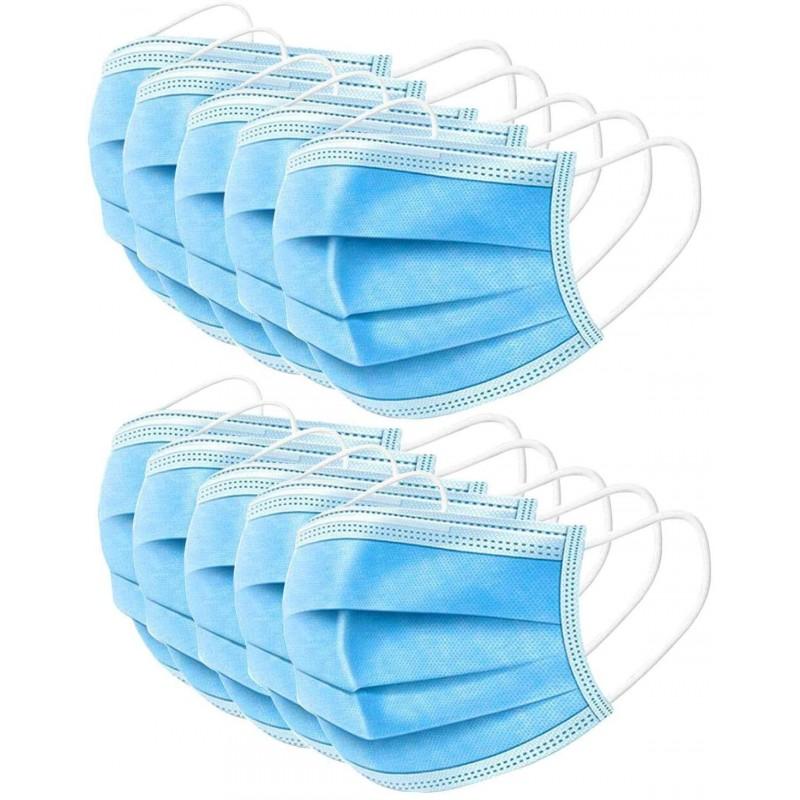 50-PACK CE-Märkt Munskydd Andningsmask Munfilter 3-Lager