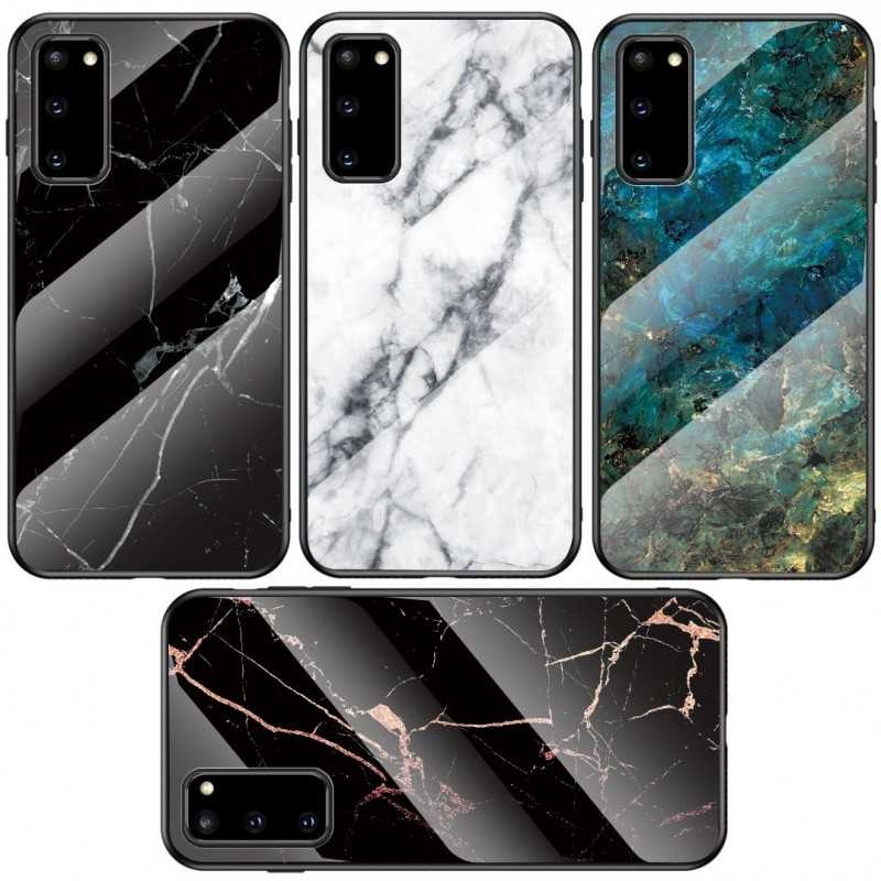 S20 Marmorskal 9H Härdat Glas Baksida Glassback V2